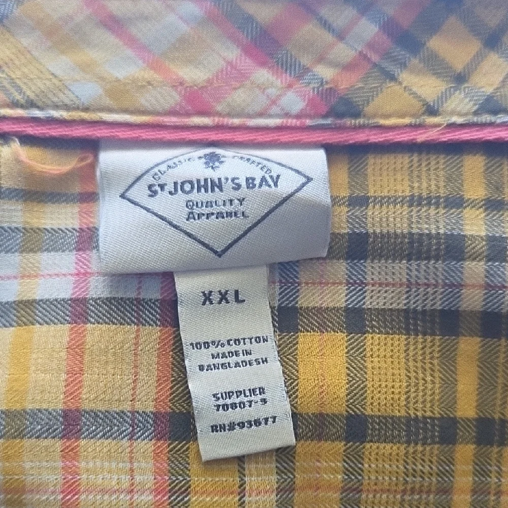 St. John's Bay Multicolor Plaid Shirt